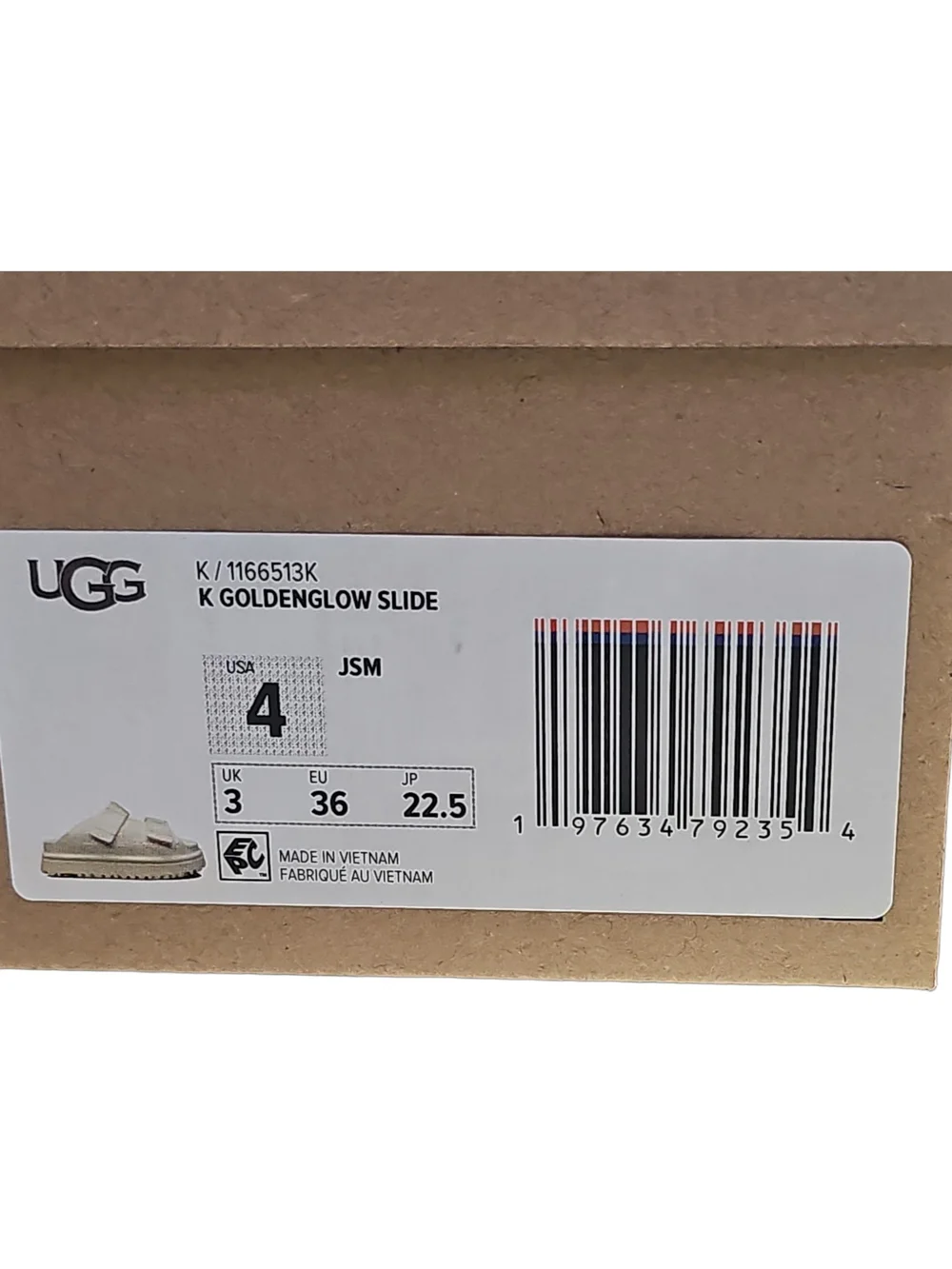 UGG GoldenGlow Slide Sandals – Jasmine – Kids Size 4 – New with BoxAuthentic